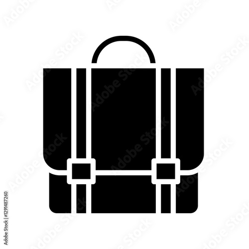 School bag icon in glyph style