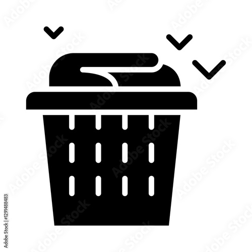 Dirty clothes icon in glyph style