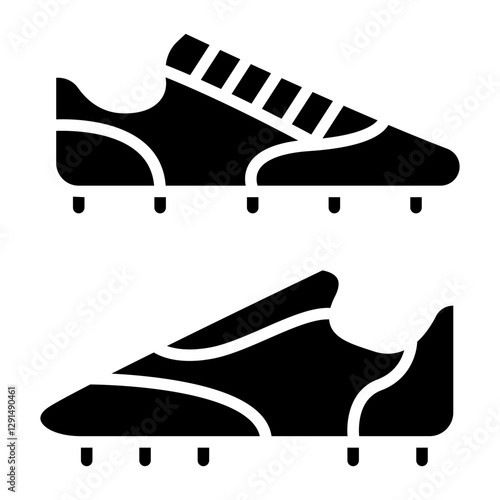 Cleats, stud icon in glyph style
