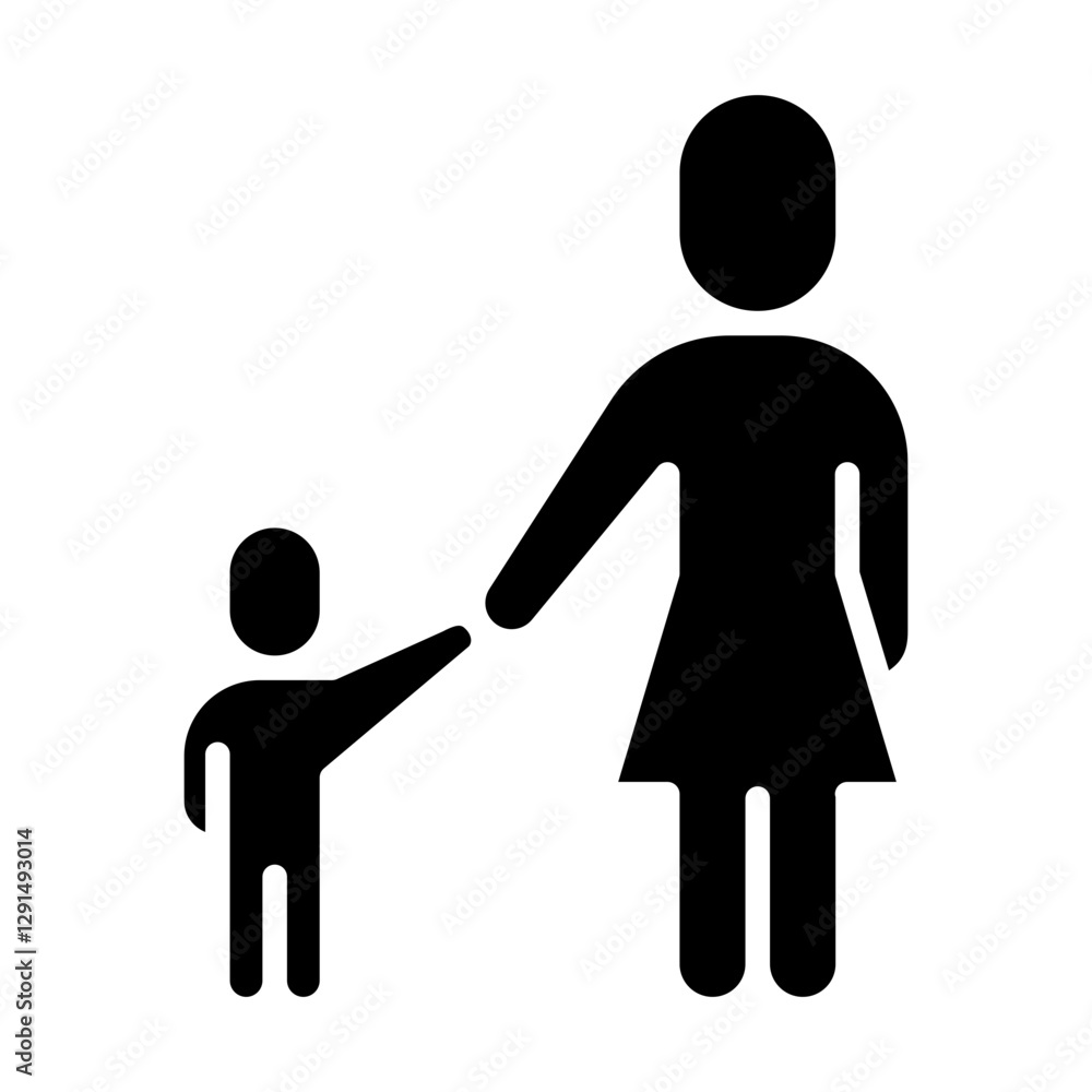 Fototapeta premium Parent icon in glyph style