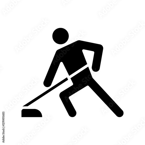 Cleaning icon in glyph style