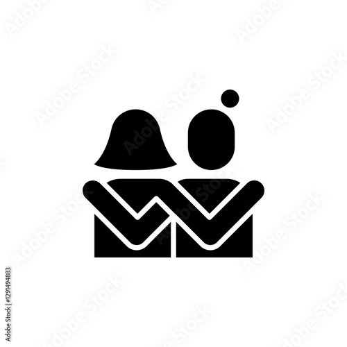 Lesbian icon in glyph style