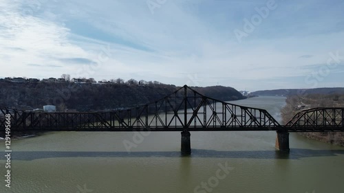 train bridge over the river