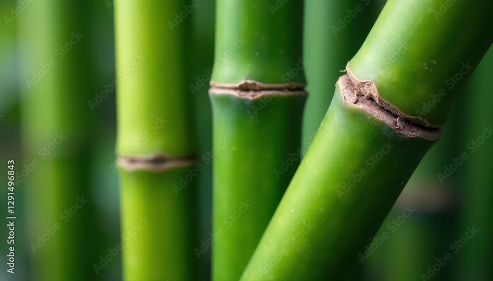 Obraz premium Close-up of bamboo stalks, showing intricate texture and knots , plant, grain, backdrop