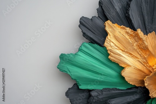 Colorful abstract flower petals create striking visual contrast
