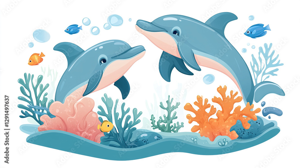 Dolphins Playing Underwater Dolphins Playing Underwater
