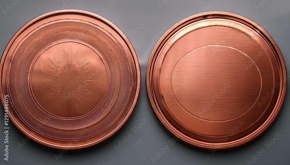 blank template for copper coin or medal with metal texture blank template for copper coin or medal with metal texture