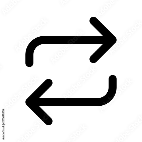 Arrow icon in glyph style
