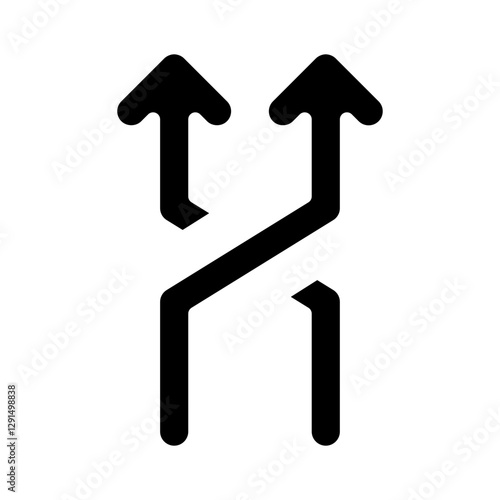 Arrow icon in glyph style