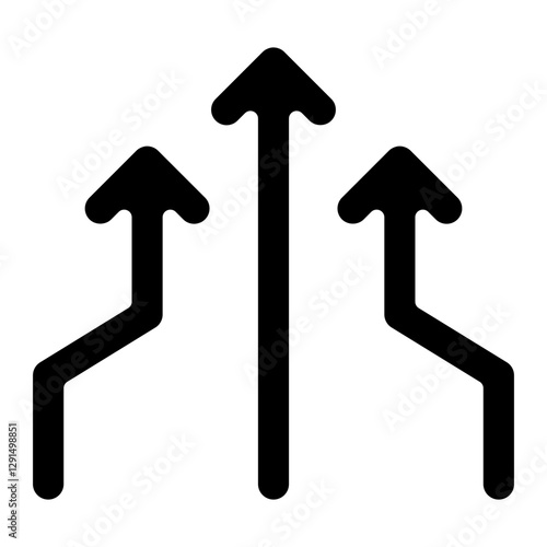 Arrow icon in glyph style