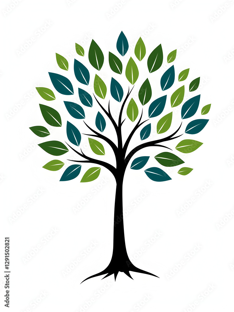Tree Illustration animation blackdrop white style minimal Tree Illustration animation blackdrop white style minimal