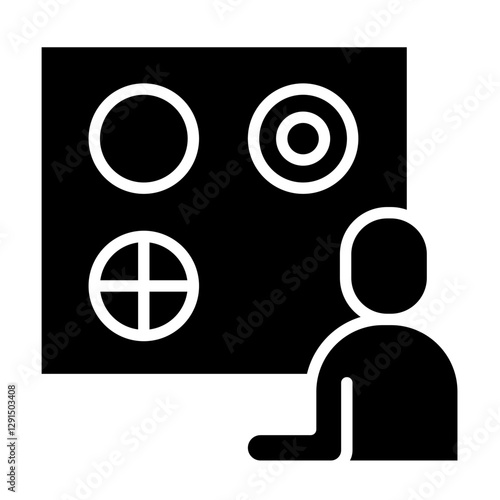MRI scan icon in glyph style