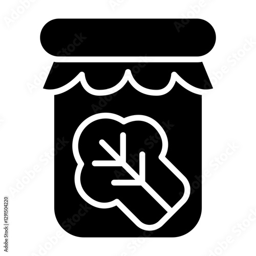 Kimchi icon in glyph style