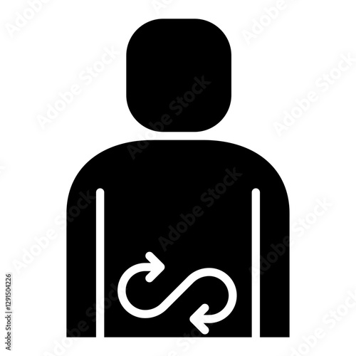 Excretion icon in glyph style
