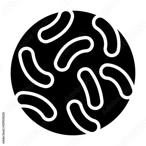 Probiotic icon in glyph style