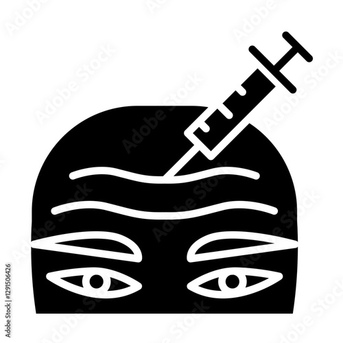 Botox icon in glyph style