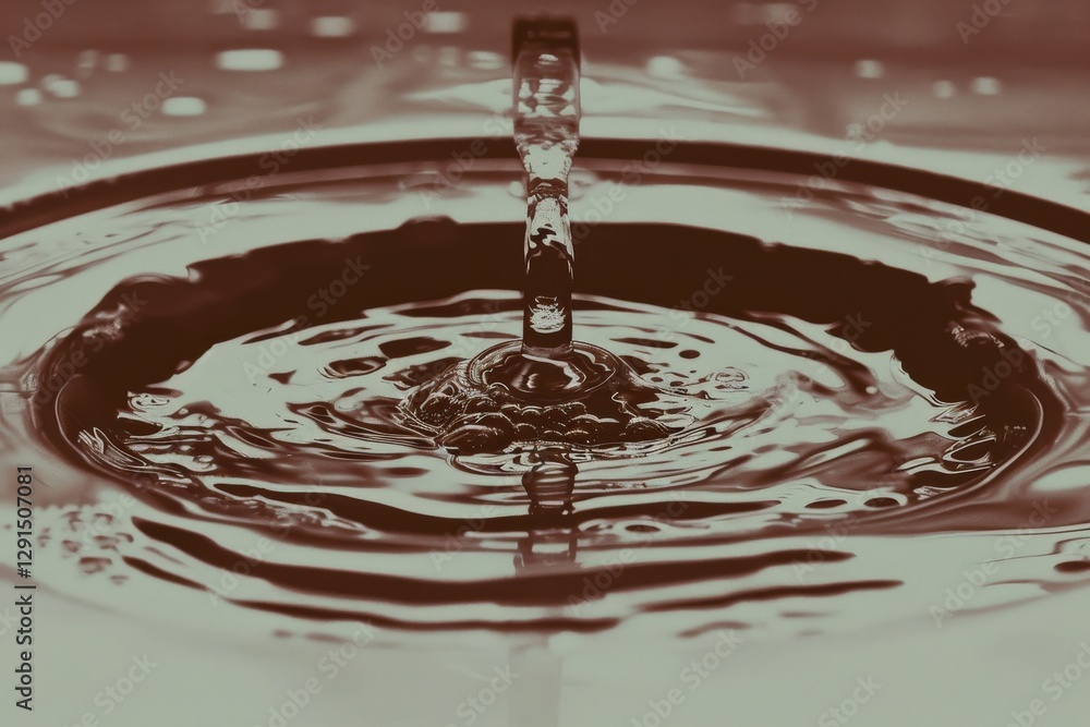 A close-up of water droplets creating ripples in a serene setting, highlighting the beauty and tranquility of fluid motion. A close-up of water droplets creating ripples in a serene setting, highlighting the beauty and tranquility of fluid motion.