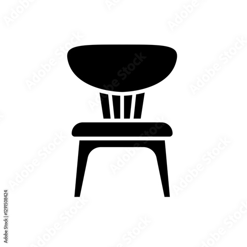 Chair icon in glyph style