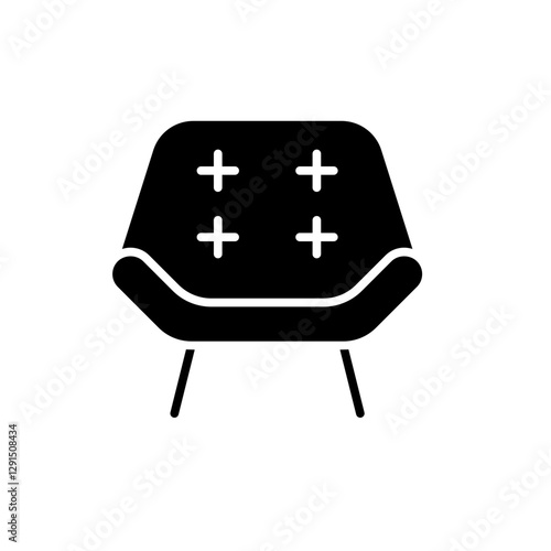 Chair icon in glyph style