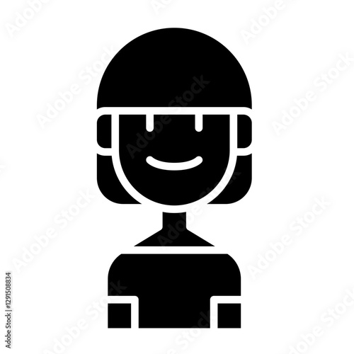 Woman icon in glyph style