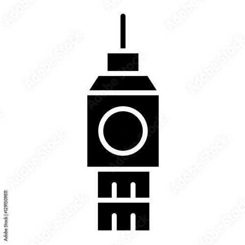 Big ben icon in glyph style