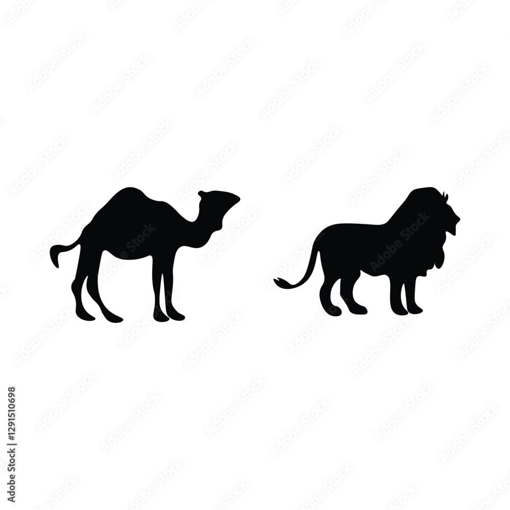 Lion silhouette Lion silhouette