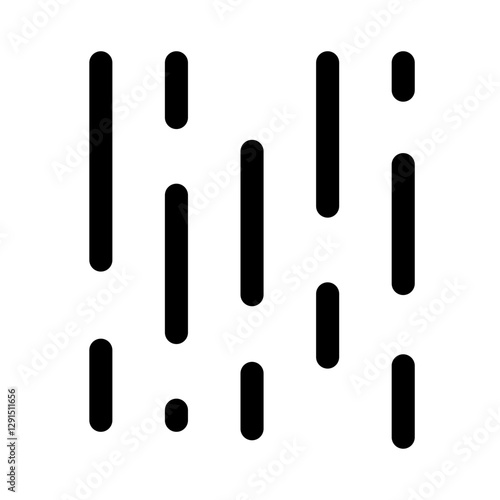 Rain icon in glyph style