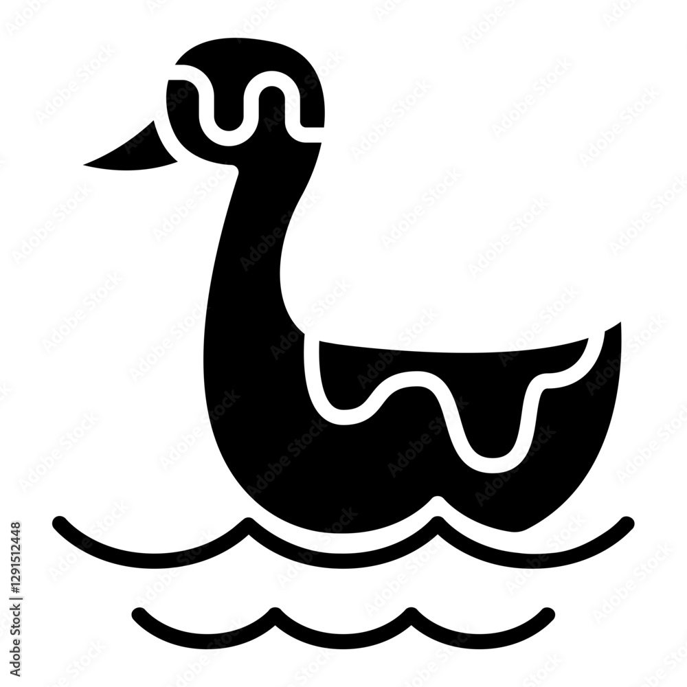 Fototapeta premium Water pollution icon in glyph style