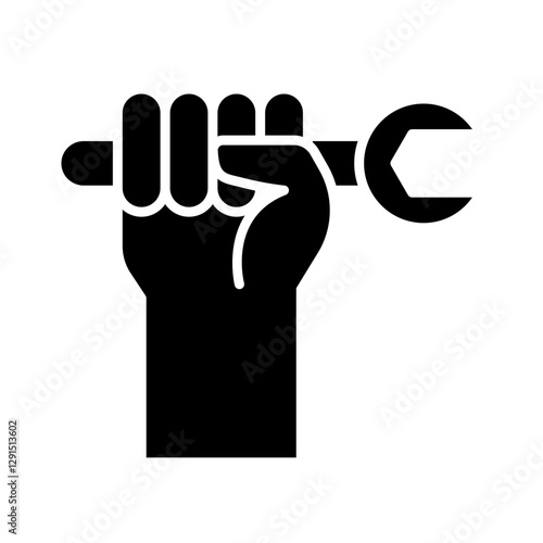 Wrench icon in glyph style