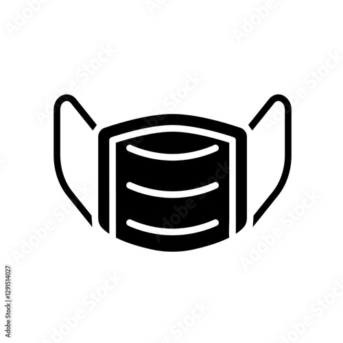 Face Mask icon in glyph style