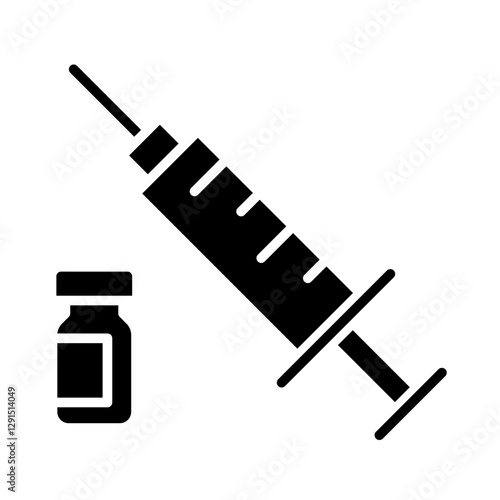 Injection icon in glyph style