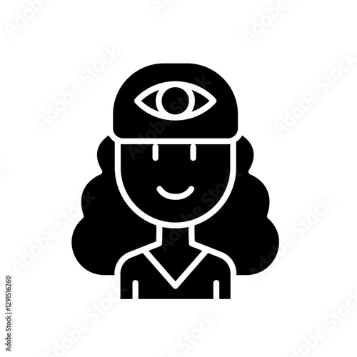 Spiritualist icon in glyph style