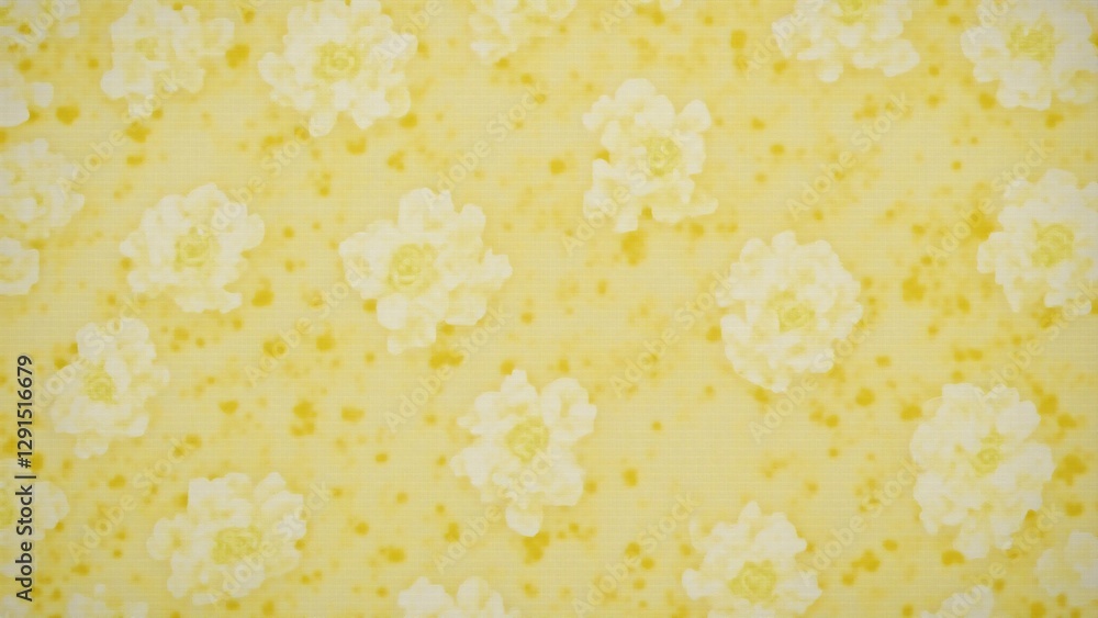 Pale Yellow Floral Pattern Texture Background Pale Yellow Floral Pattern Texture Background