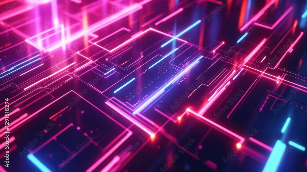 Neon glowing digital lines, futuristic cyber aesthetics, high-tech background, Neon glowing digital lines, futuristic cyber aesthetics, high-tech background,