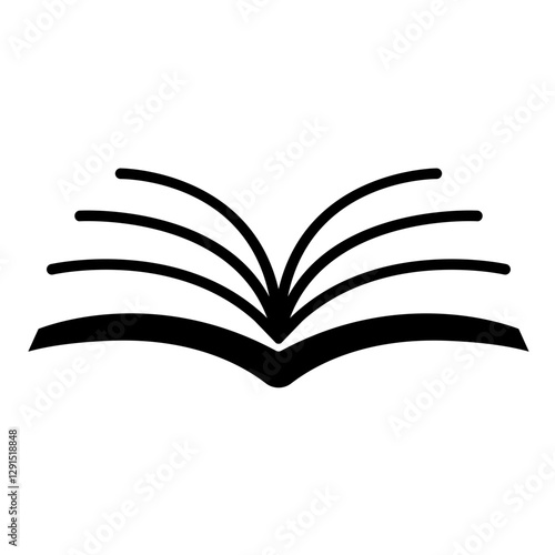 Book icon in glyph style