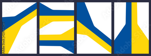 Ukraine flag on a white background. Vector illustration.