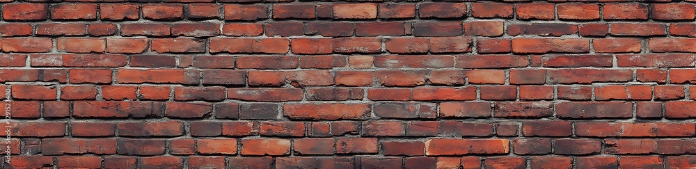 Obraz premium Weathered Brickwork Texture: A rustic close-up of a weathered brick wall, with its warm earthy tones.