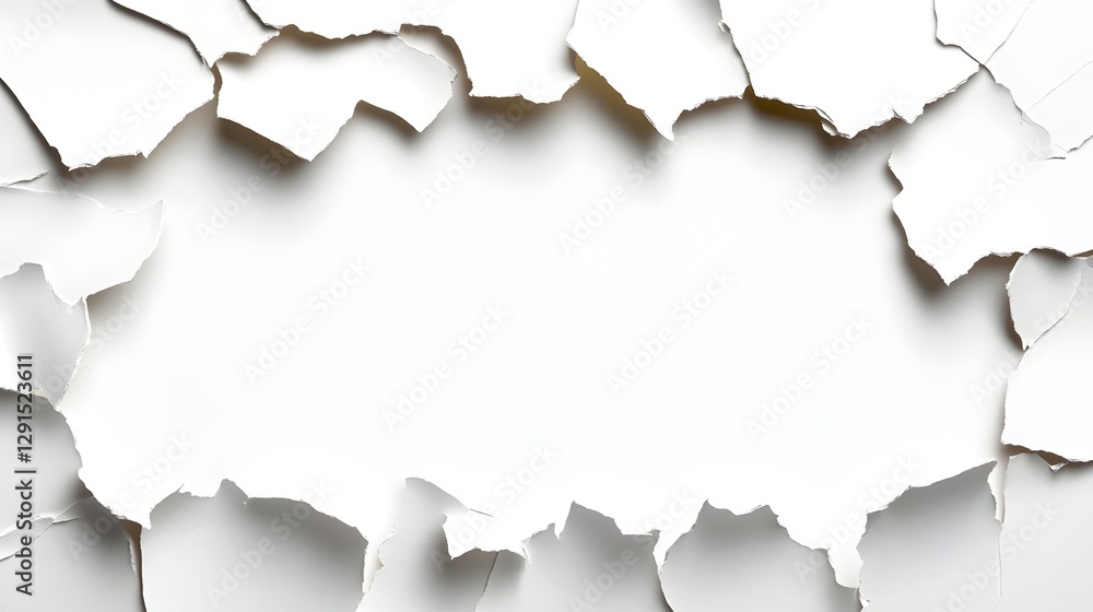 Torn Paper Background with Empty Space for Customized Text Area Torn Paper Background with Empty Space for Customized Text Area