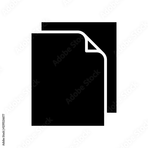 Paper icon in glyph style