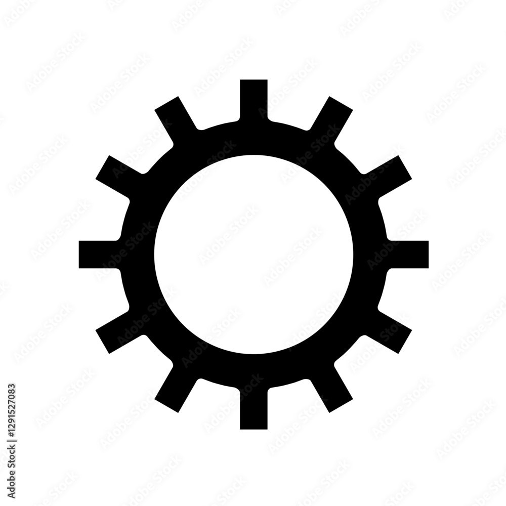 Gear, Cog icon in glyph style
