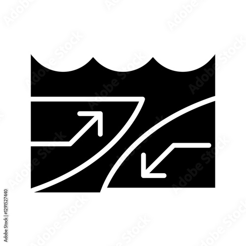 Earthquake icon in glyph style