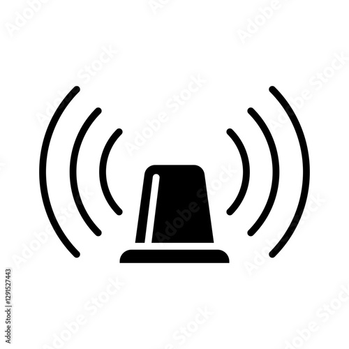 Siren icon in glyph style