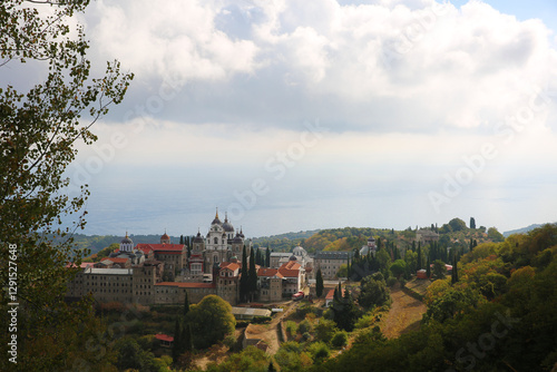 Skete of Saint Andrew in Karyes is a monastic institution on Mount Athos, Greece photo