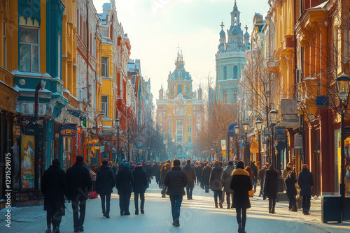 A bustling street in Kharki...