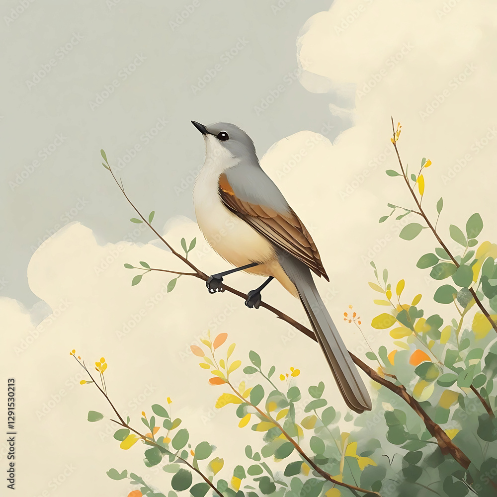 Fototapeta premium bird on a branch