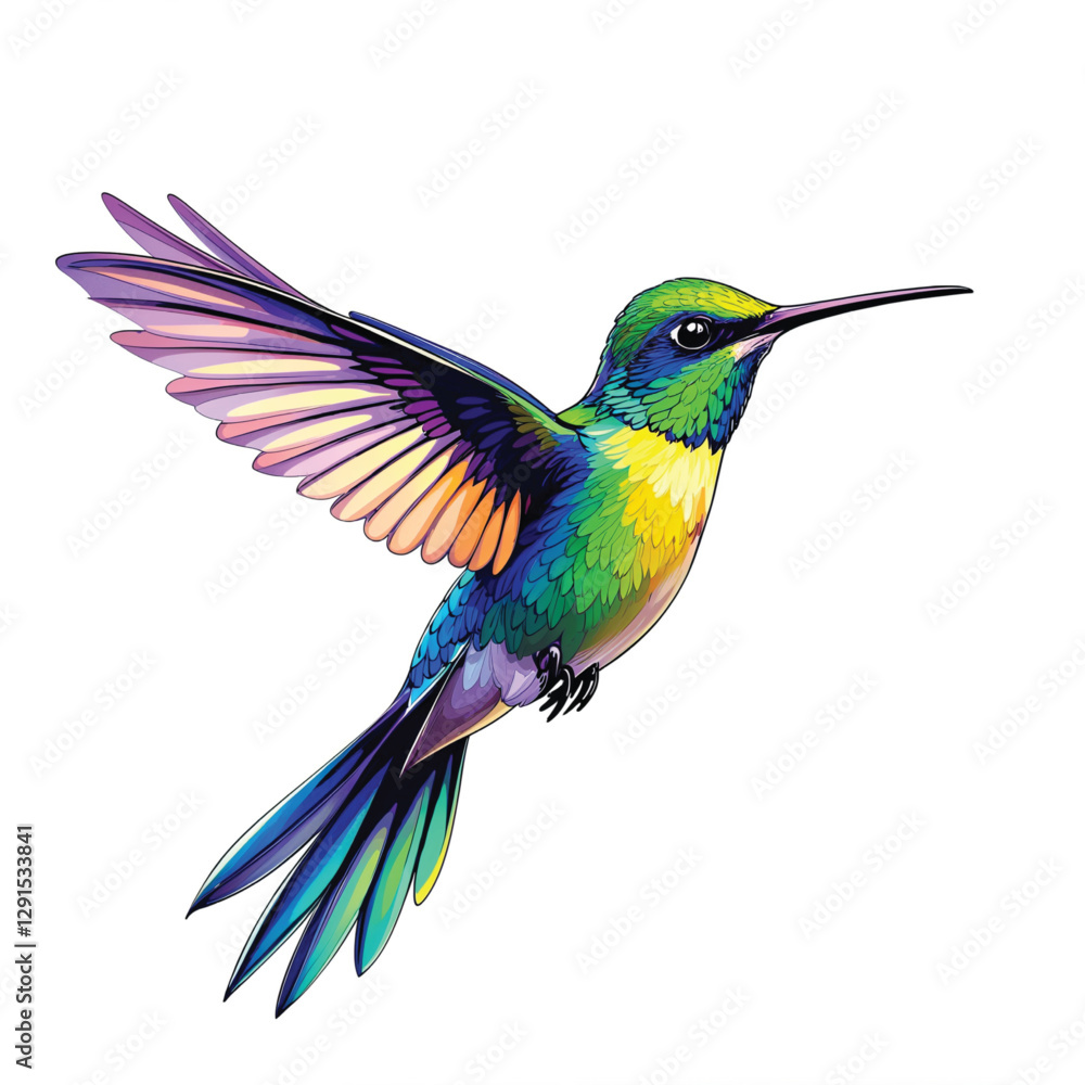 Fototapeta premium hummingbird on a white background