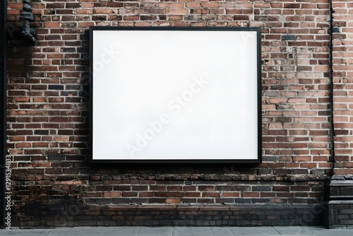 Wallpaper Mural Blank Billboard Mounted on a Brick Wall for Urban Advertising Torontodigital.ca