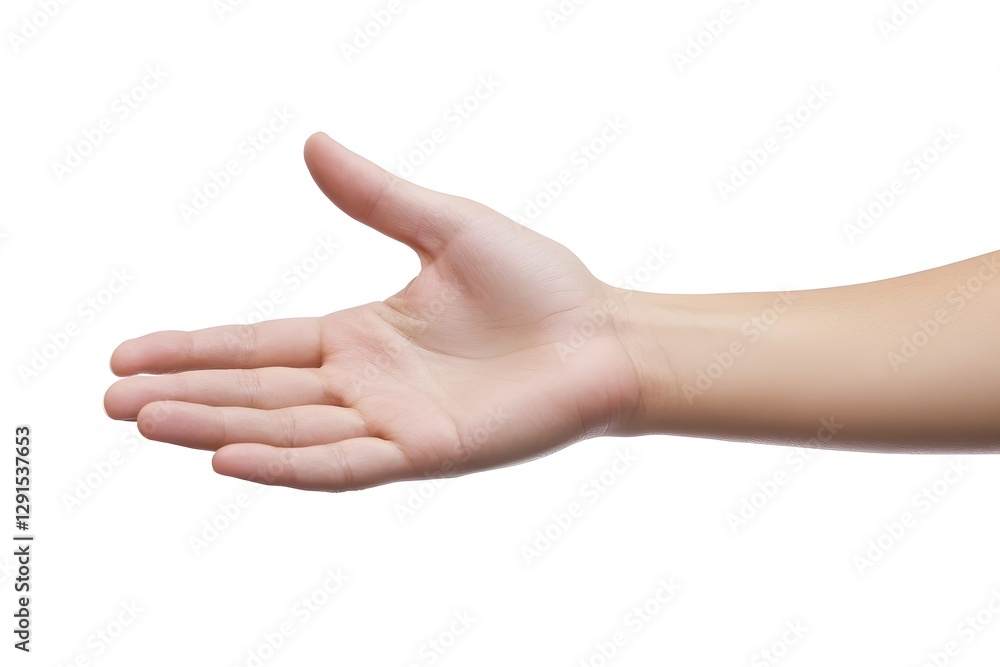 Human Hands on White Background for Medical and Anatomy Use Human Hands on White Background for Medical and Anatomy Use