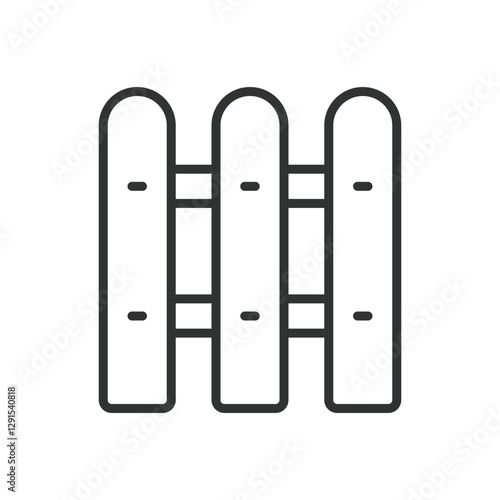 Fence, icon in line design. Fence, boundary, wall, gate, security, protection, barrier, enclosure on white background vector. Fence editable stroke icon