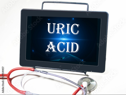 uric acid on a tablet